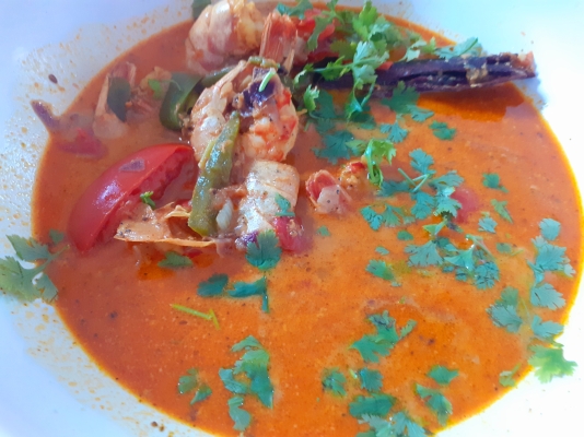 Curry aux crevettes sauvages géantes- Curry Moilee